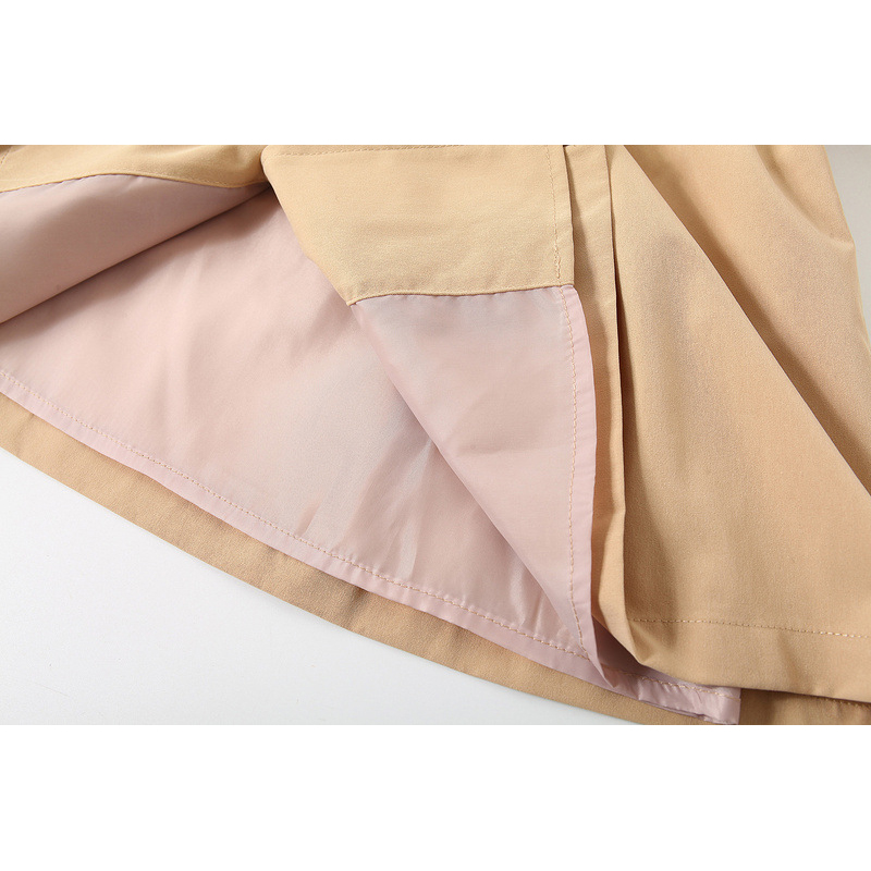 Humor Bär Mädchen Windjacke Jacke Mantel Neue Herbst Winter Feste Farbe Lange Hülse Laepl Kragen Rüsche Kleinkind freundlicher Clothin