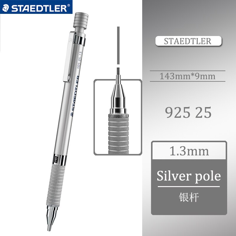 Lápiz automático Staedtler 925 Series 25 | 35 lápiz de dibujo de lápiz movible de centro de gravedad bajo de varilla de Metal: 925 25 1.3mm