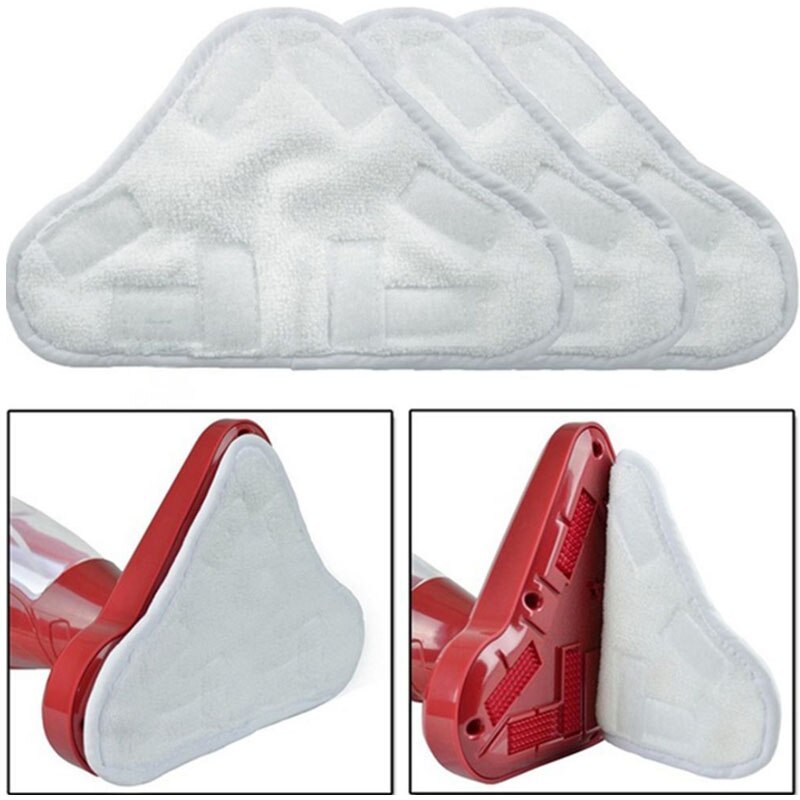 Cabezal de mopa de microfibra, almohadilla plana triangular, paño de limpieza, cubierta de repuesto para Shark H20 H2O X5, accesorios de limpiador a vapor, 1/2/3 piezas