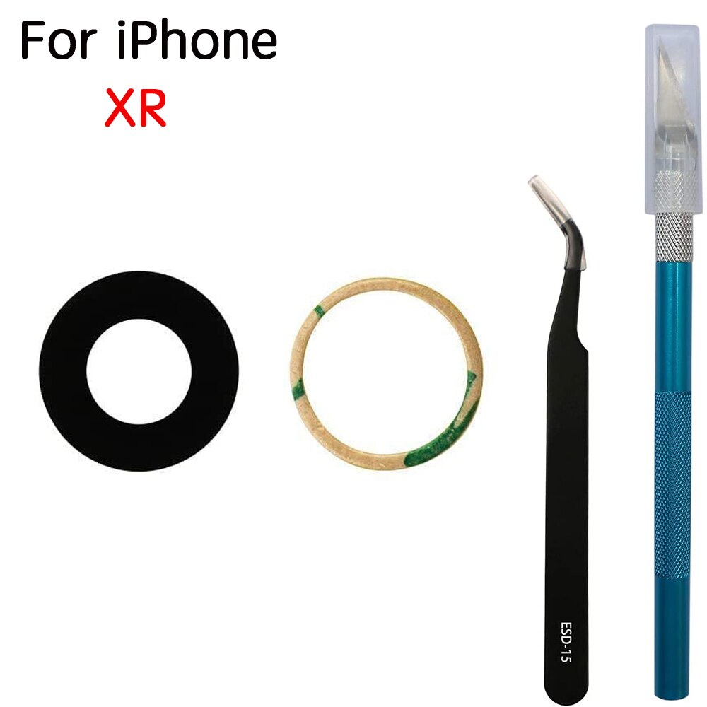 Achter Back Camera Glas Lens Cover Voor Iphone 6 6S 6SP 7 7P 8 Plus X Xr Xs 11 12 Pro Max Met Lijm En Reparatie Tools: XR