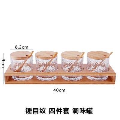 Tarro de cristal de danés, estante de especias, Porta tempero, juego de 3/4 unidades, caja de especias, tarros para especias, batidor de azúcar, salero
