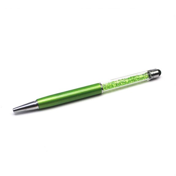 Crystal Ballpoint Pen Touch Screen Stylus Pen Useful 2 in 1 Tablet Pen For Pad Phone Smart Phone: Light Green