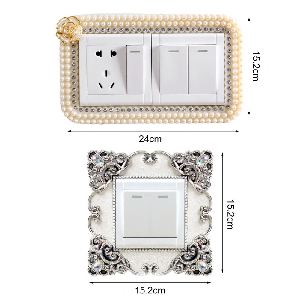 Autocollant de commutateur de Style européen, sans poinçon, en plastique, pour prise murale, pour maison