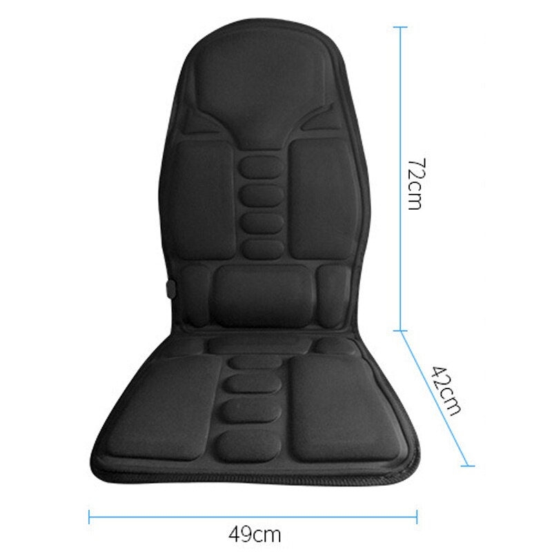 Electric Portable Heating Vibrating Back Massager Chair In Cussion Car Home Office Lumbar Neck Mattress Pain Relief