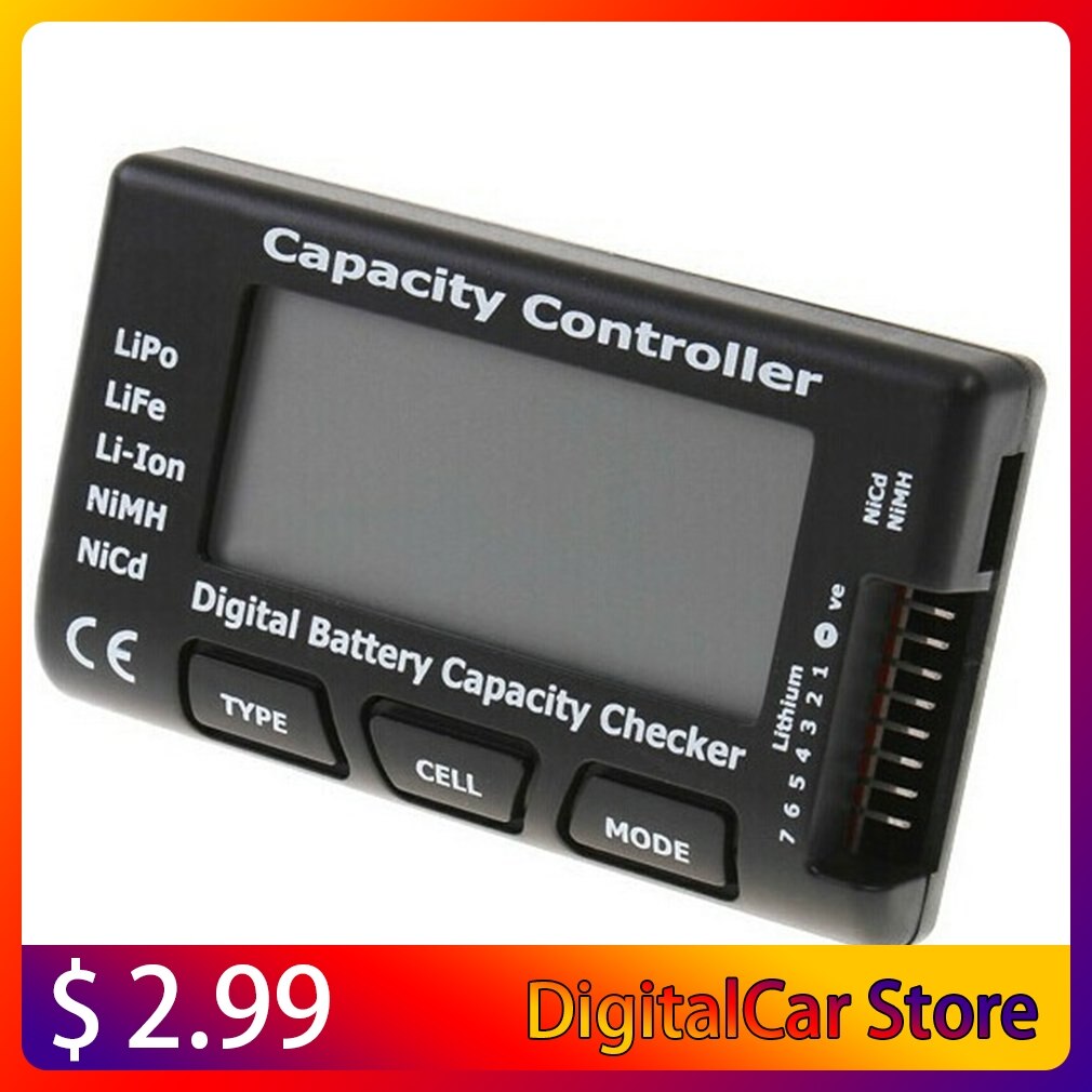 Capacity Checking Digital RC Battery Capacity Checker Meter LiPo LiF... – Grandado