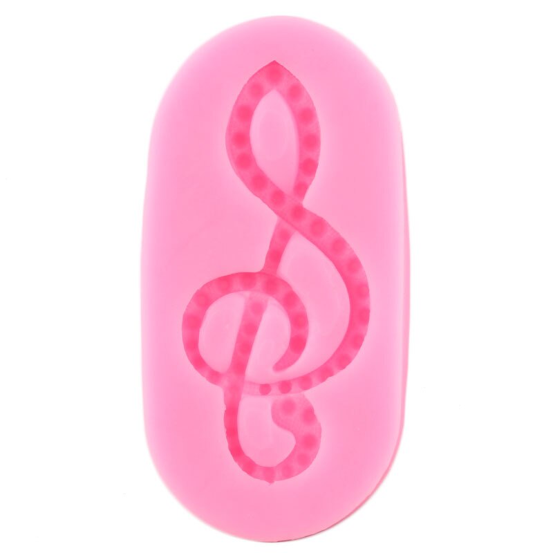 3D Treble Clef Bling Textured Music Note Silicone Mould Cupcake Topper Fondant Cake Decorating Tools Candy Clay Chocolate Molds