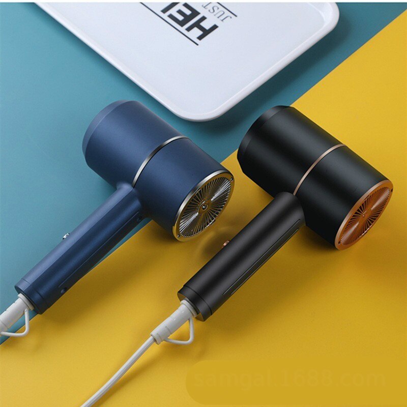 Hair Dryer Strong Wind Hair Dryer Salon Dryer Cold Wind Negative Ionic Hammer Blower Dry Electric Hair Dryer: Black Paint