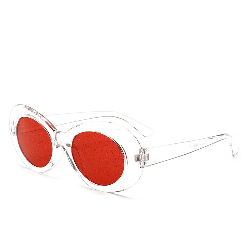 Ovale briller slik farve solbriller kvinder solbriller linse legeret solbriller kvindelige brille stel driver briller glitter
