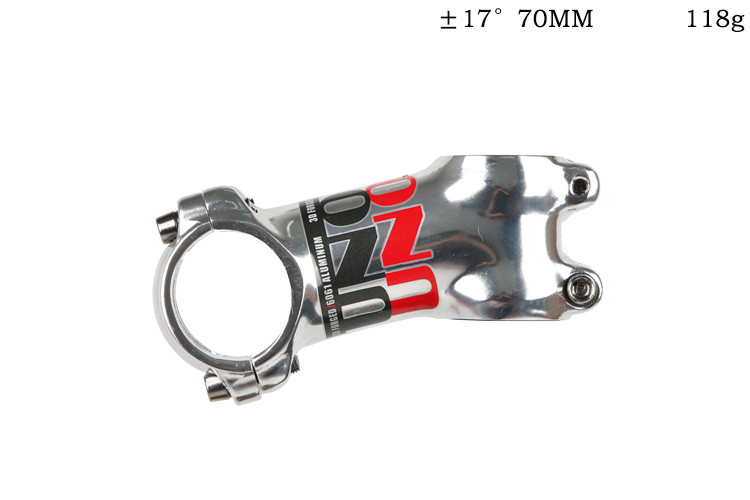 Zilver Uno Mountainbike Mtb Ultralichte Racefiets Stuurpen 7 /35 /17 ° Graden Van de Negatieve Hoek Stem Kraan: 17 degree 70mm