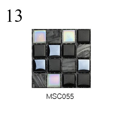 10pcs Ceramic Tile Stickers 10x10cm 3D Mosaic Tile Plane Wall Sticker DIY Decorations for Kitchen Bar Bathroom PVC Stickers: 13