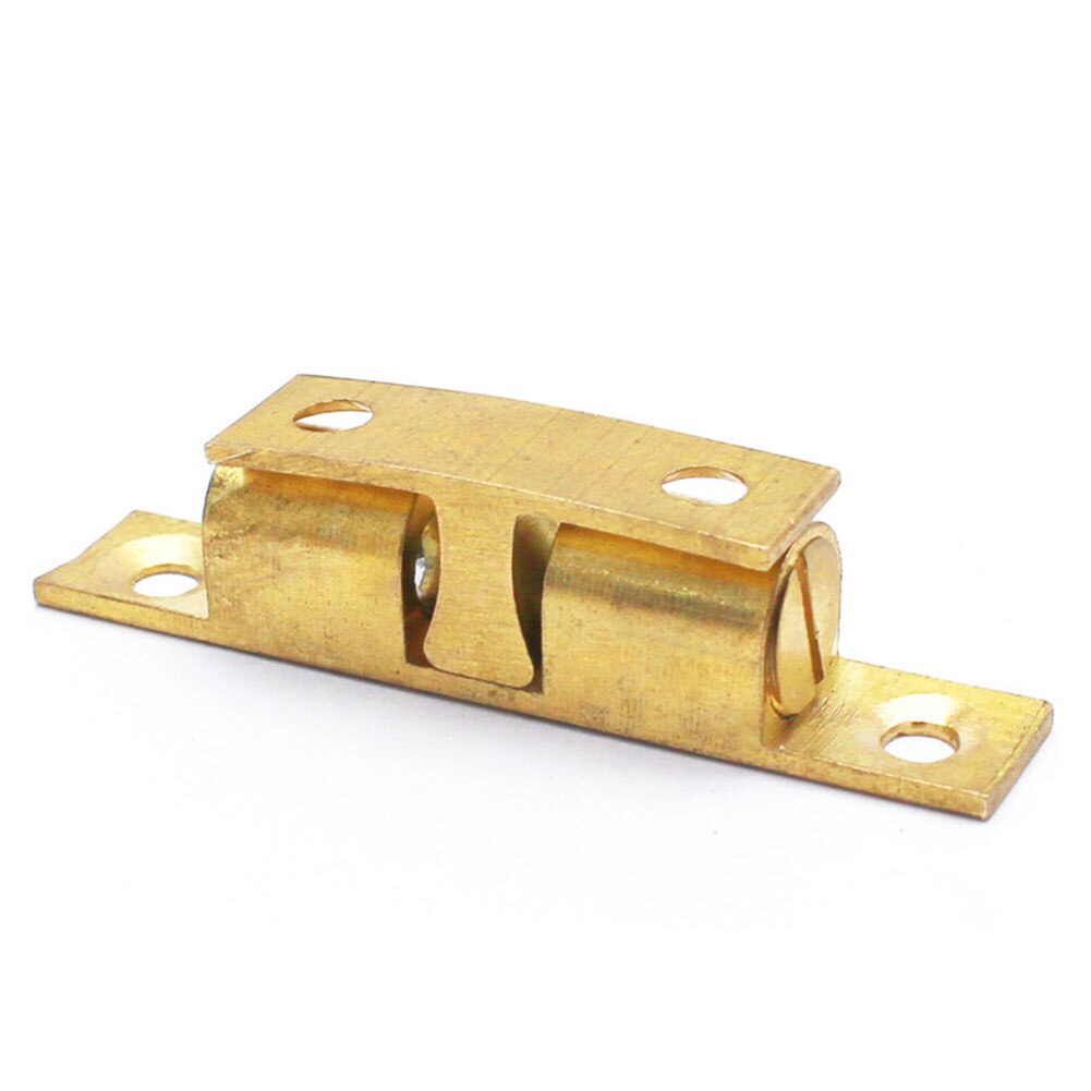 4pcs Brass Flexible Lock Retainer Door Catcher Rustproof Kitchen Cabinet Double Roller Easy Install Universal Furniture Home
