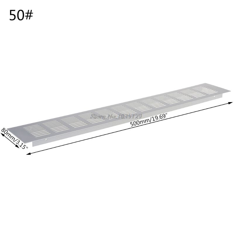 1pc aluminiumslegering lufthul perforeret plade ventilationsgitter: 50cm