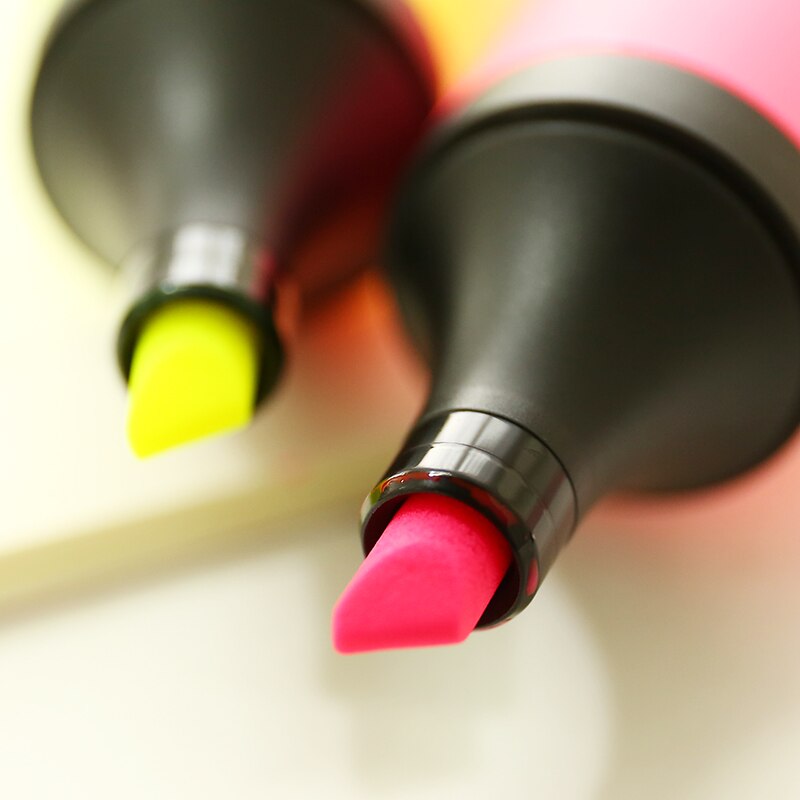 4 unids/lote marcador fluorescente de pasta de dientes marcador fluorescente Neon spot liner papelería accesorios de oficina útiles escolares F826