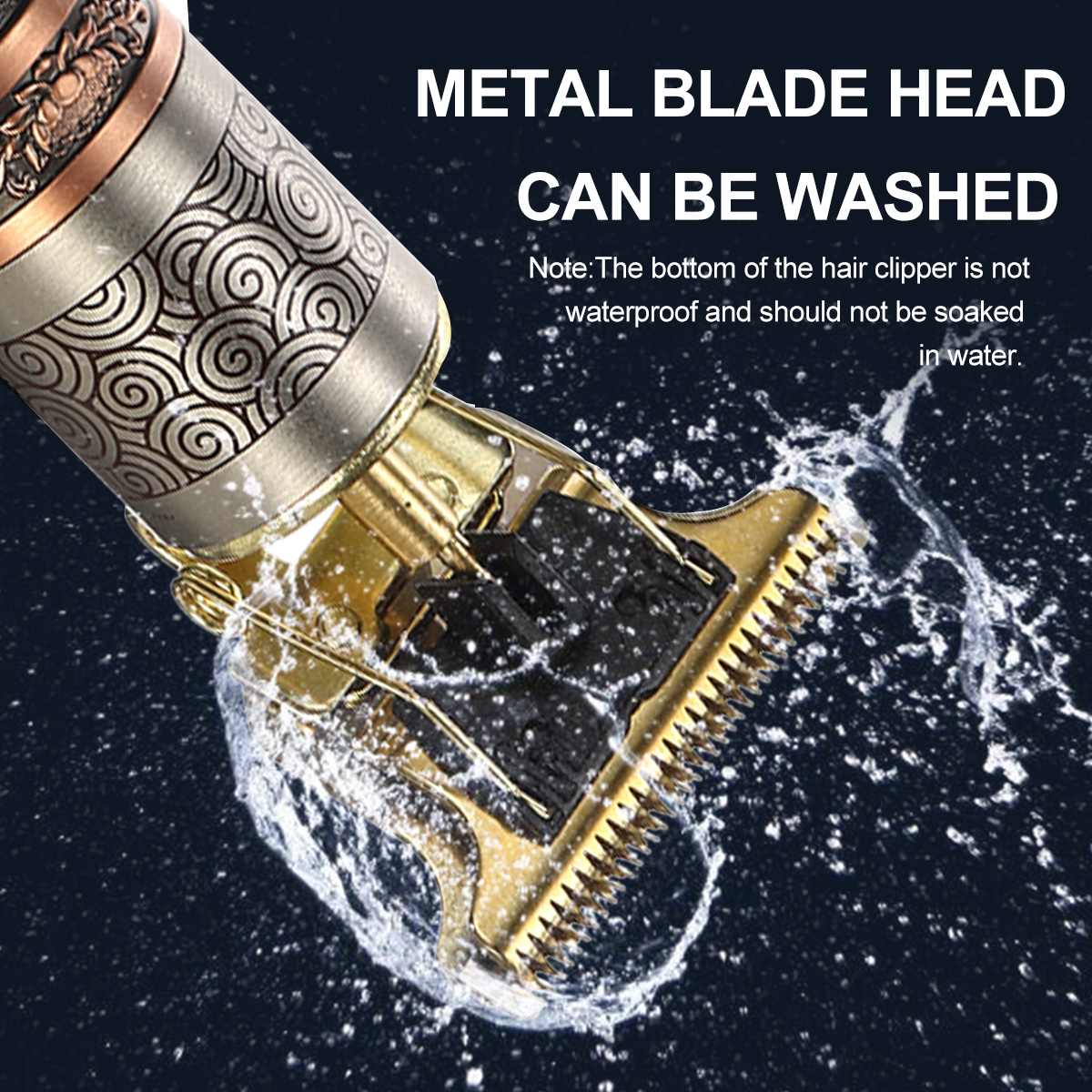 USB Bald Head Hair Clipper Trimmer Heavy Hitter Shaving Rechargeable Cordless Hair Cutter Buddha Dragon Tiger 0mm T Blade Head