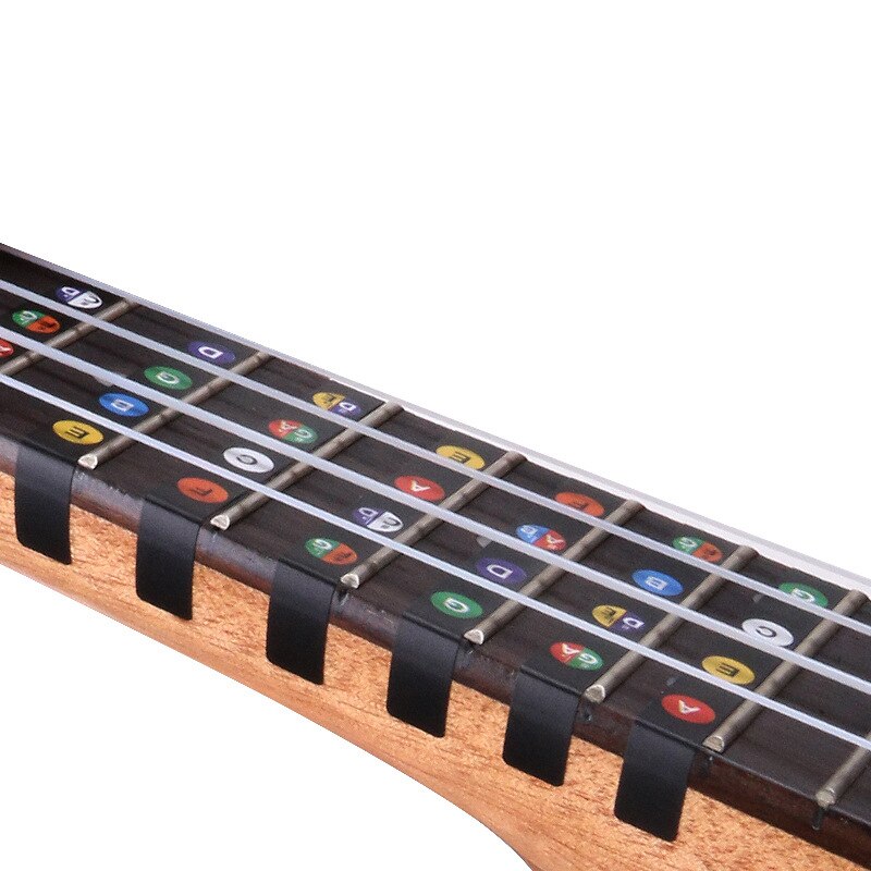 Ukulélé Fretboard autocollants corde Fret autocollants Note autocollant doigt Guide pour ukulélé débutant 10 pièces