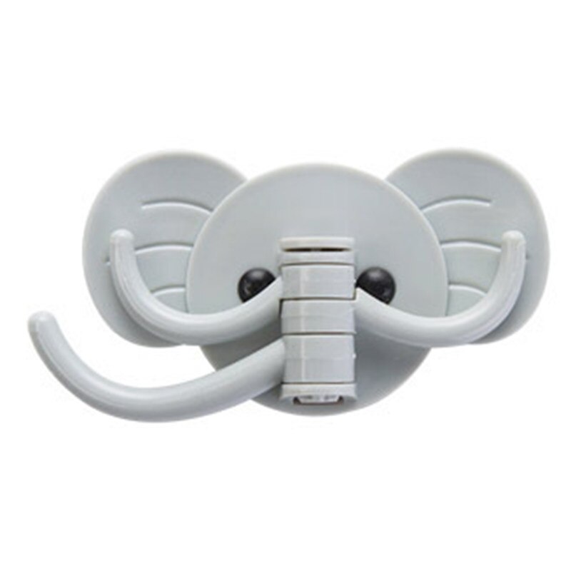 1 STUKS Leuke Olifant Draaibaar Badkamer Keuken Muur Sterke Zelfklevende Naadloze Haak douche haken olifant sleutelhouder badkamer haken: light blue