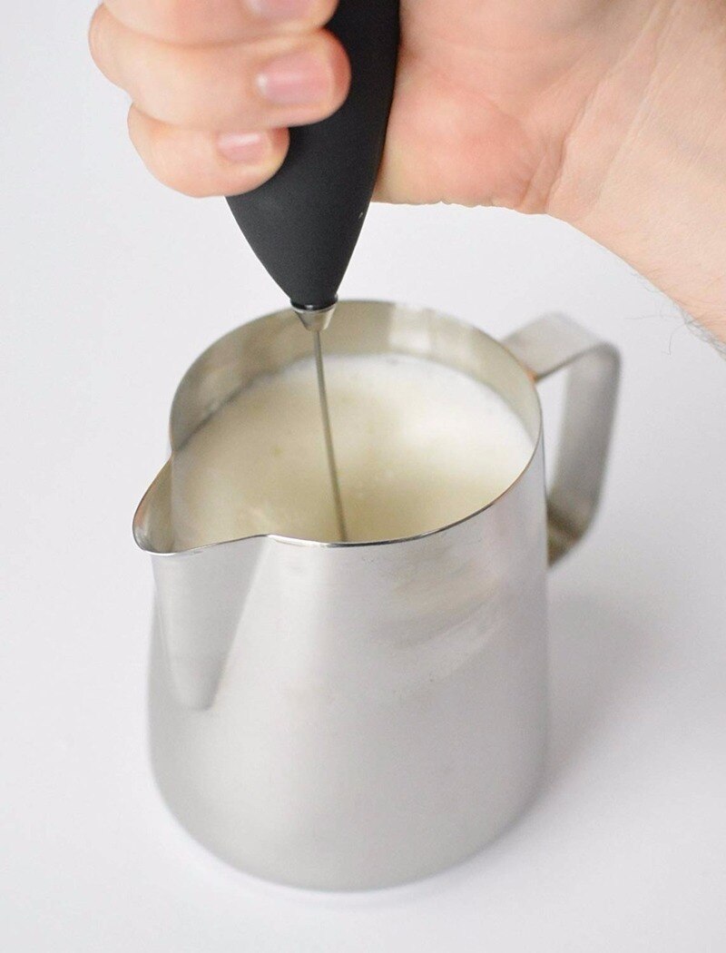 Paquet de 2 pichet à mousser le lait pour Latte Art, tasse à mousser expresso avec mesures à l'intérieur du lot de 2 (350ml + 600ml)