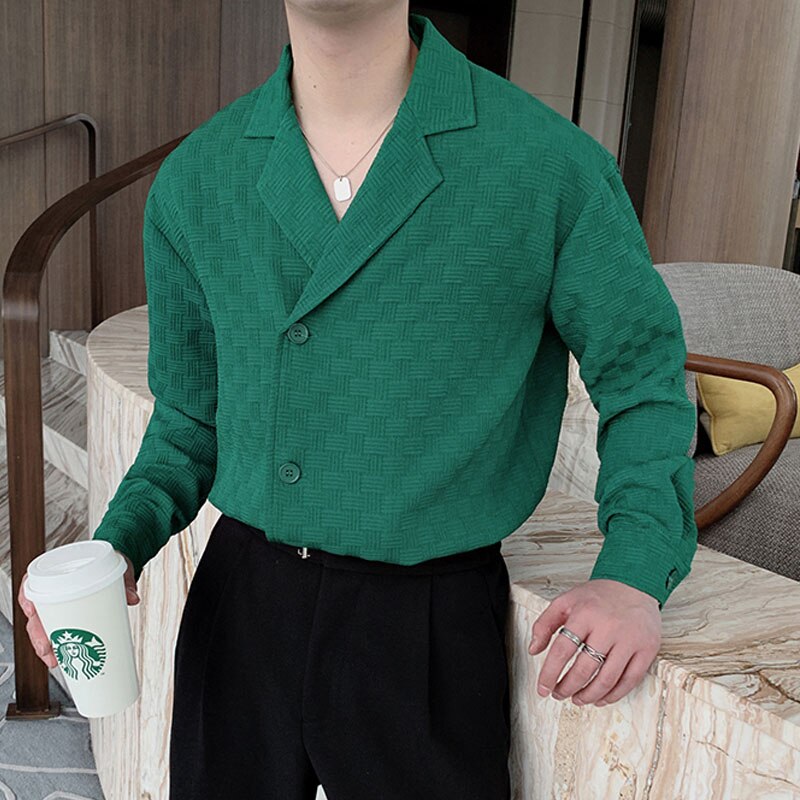 Chemise à manches longues pour homme, style japonais, Streetwear, Chic, , ample, décontracté, Vintage, bureau