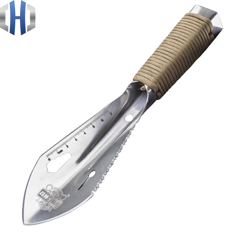 Pala para usar al aire libre multifuncional, pala de mano pequeña portátil, ingeniería, excavación de vegetales silvestres, jardinería, herramientas de flores, pala