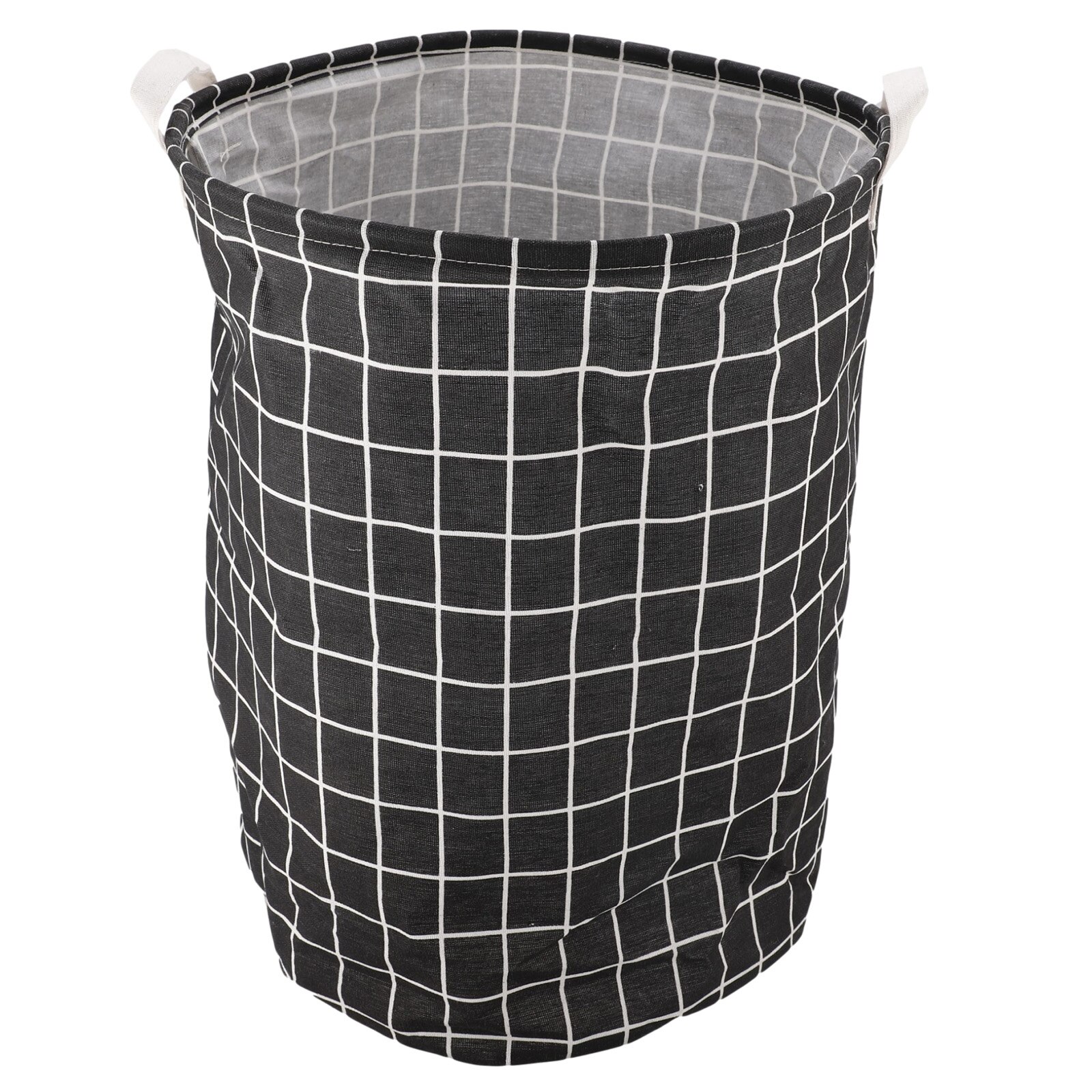 Laundry Hamper Dirty Cloth Basket Printing Washing Bag Foldable Storage Organizer Save Space Bathroom Home: Black