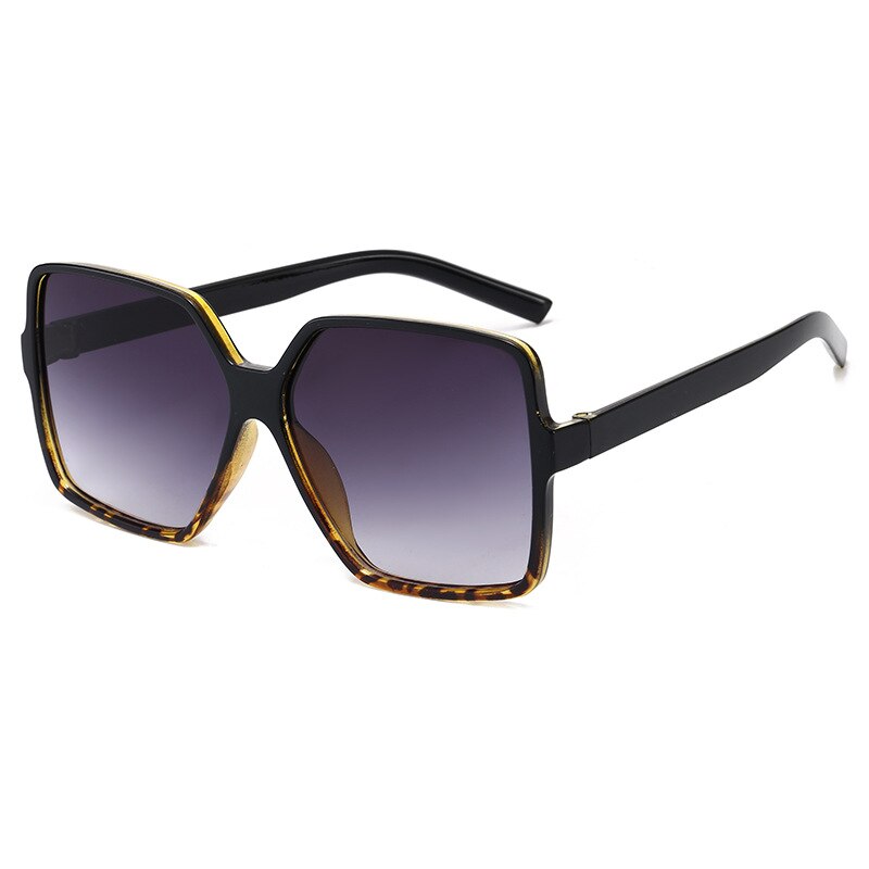 Gafas de sol de marco cuadrado grande para mujer, lentes de sol de que combinan con todo,