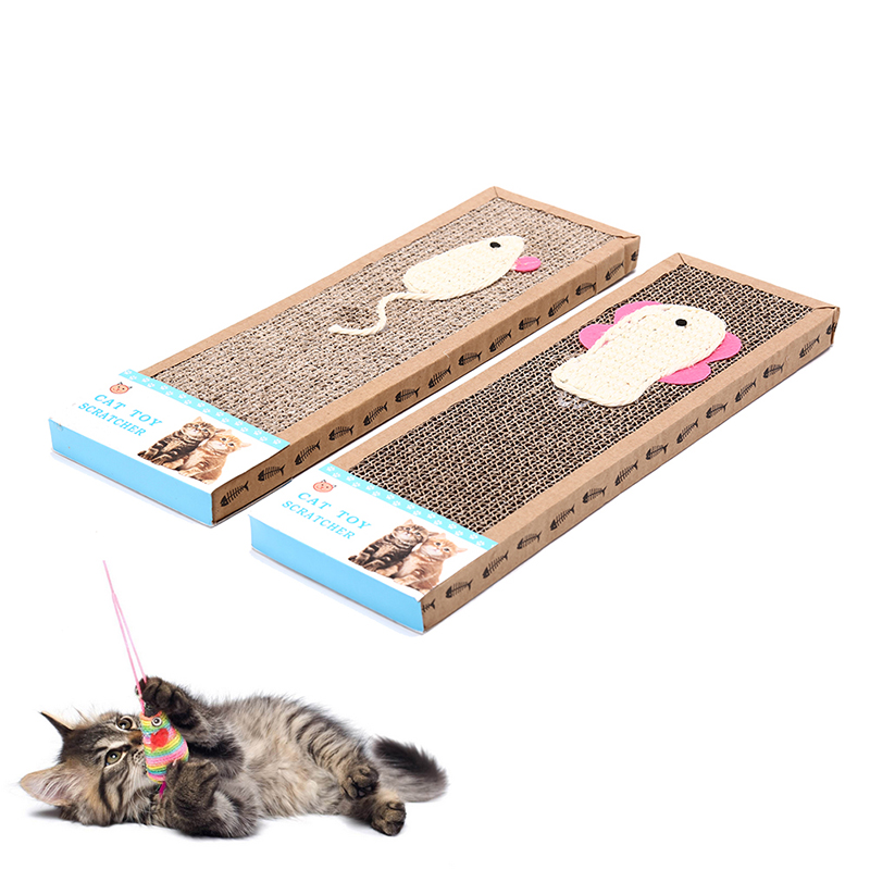 Cat Training Toy Pad Corrugated Scratcher Soft Bed Mat Claws Care Toys Cat Kitten Scratch Board 1PC