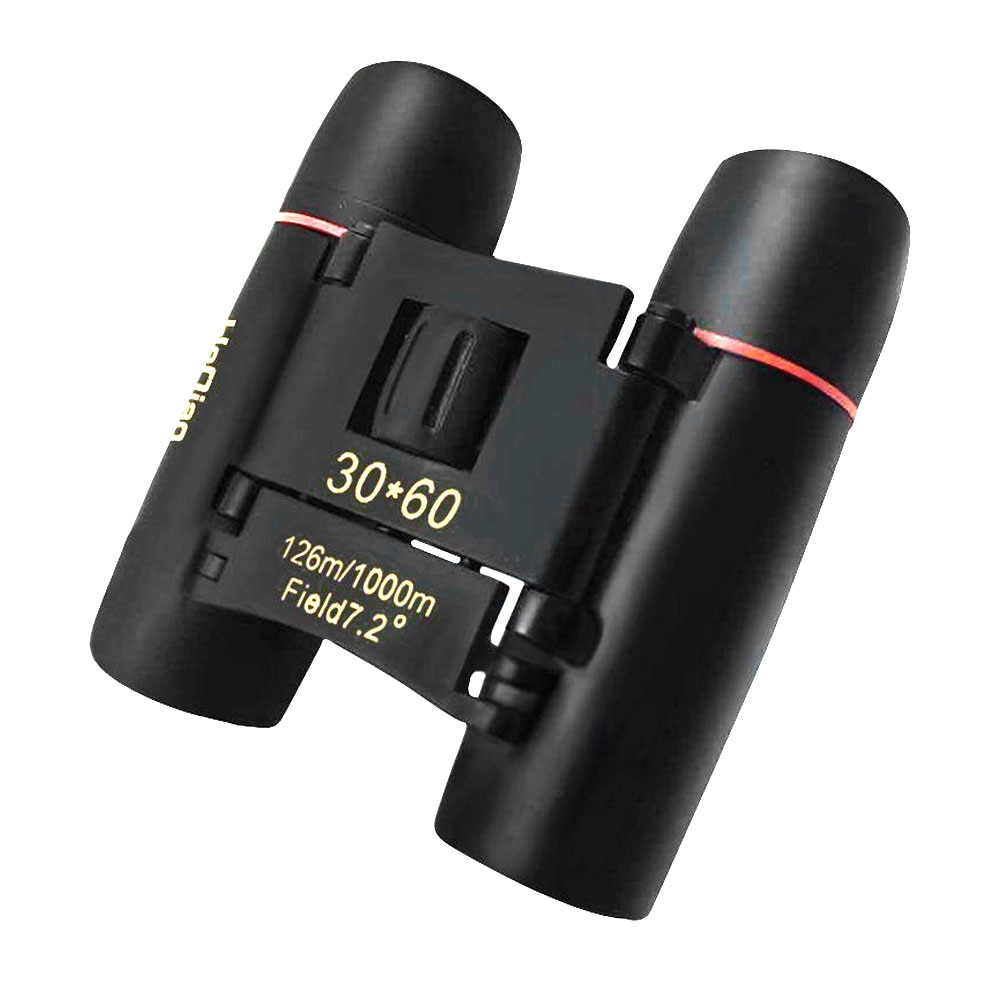 30x60 Folding Compact Zoom Binoculars Low Light Night Outdoor Telescope High Definition 1000M Long Range Binoculars