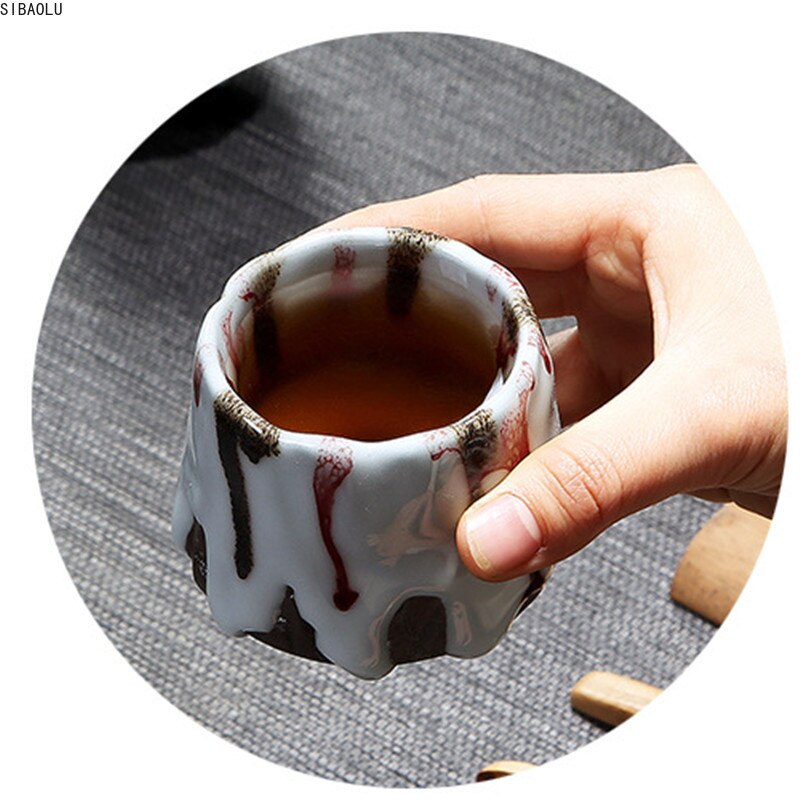 Criativo copo de chá cerâmica viagem copo mudança forno cerâmica casa teacup drinkware copos de café