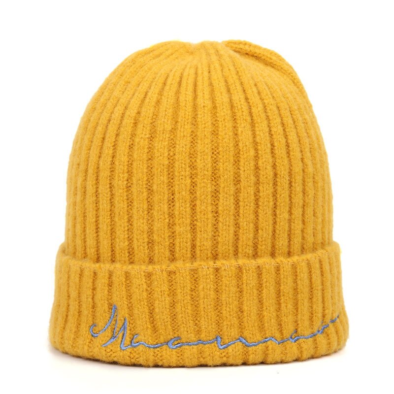 hiver Onesie bébé garçons filles chapeaux enfant laine côtes chapeau enfants Adorable doublure douce bonnet en tricot Snood Braga 2 3 4 5 6 8 ans: yellow