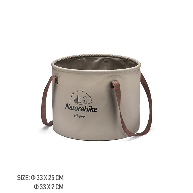 Naturehike Outdoor Camping Travel Picnic secchio tondo pieghevole di grande capacità bacino pieghevole impermeabile portatile leggero: 20L Coffee
