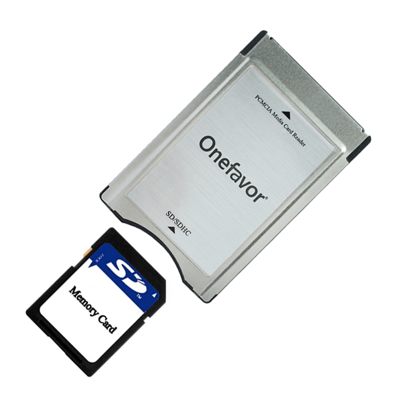 Sd kort adapter onefavor pcmcia kortlæser til mercedes benz  mp3 hukommelseskort adapter
