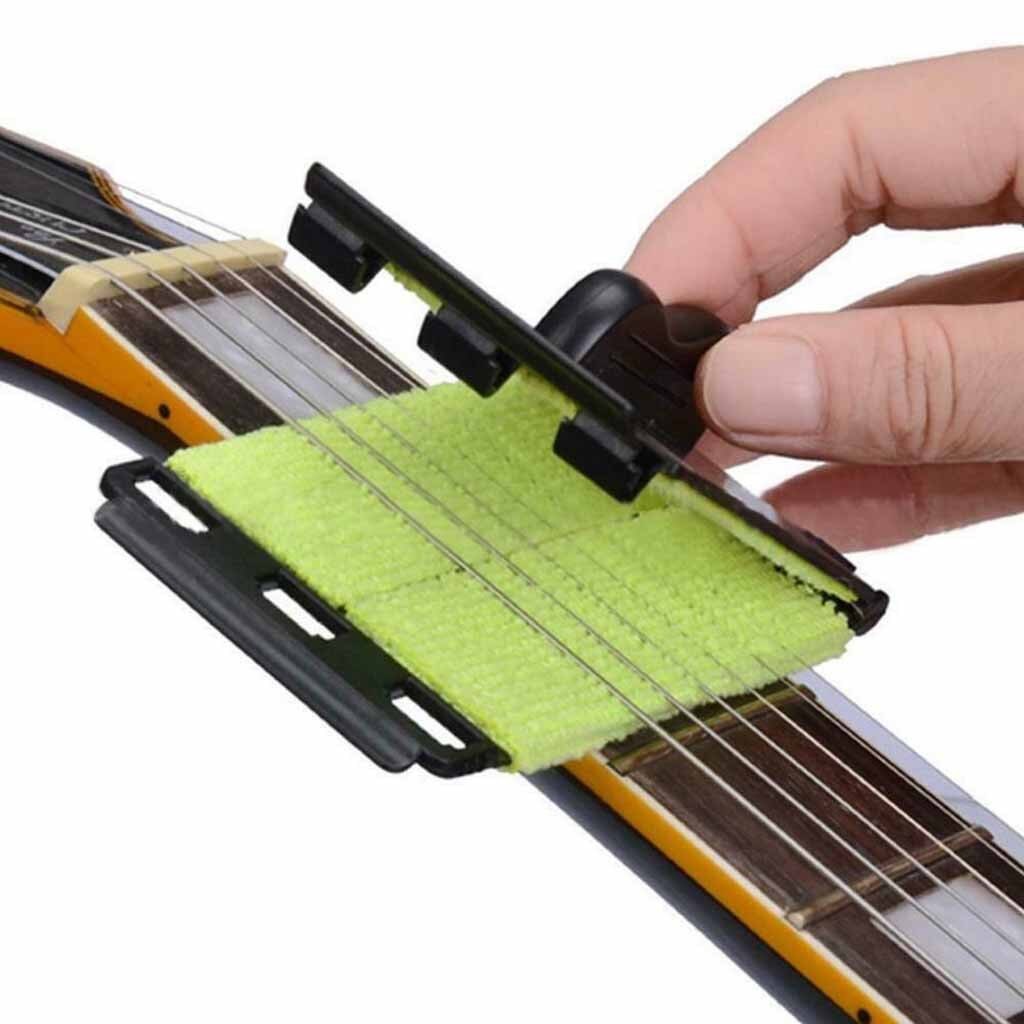 Guitar Bass Strings Rub Cloth Cleaning Maintenance Care Cleaner Kit Guitar String Cleaner #35