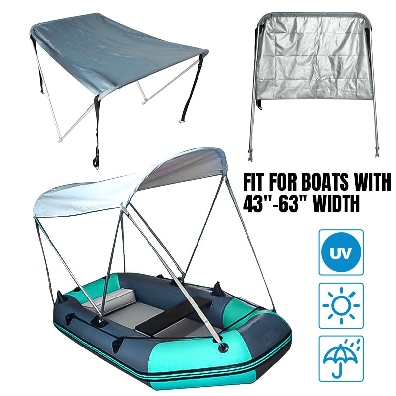 160x110x120cm Inflatables Boat Waterproof Boat Cover Sun Shelter Dinghy Raft Accessory Sunshine Protection Kayak Canoe Top Kit