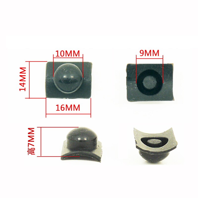 10 Pcs Schakelaar Accessoires Voor Oplaadbare Led Zaklamp Tail Rubber Waterdichte Knop Centrale Switch Knop Accessoires