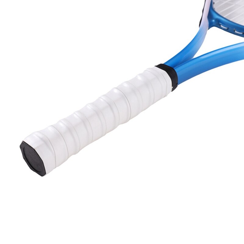 Halkfritt tennisracket pu tennistillbehör grepp svettabsorberande bälte badmintongrepp sport svettabsorberande tennistillbehör: Vit