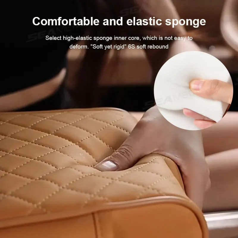 Auto Armsteun Middenconsole Kussen Dikker Armsteun Box Pad Zijverlenging Kussen met Bekerhouder Tissue Box Organizer Bag