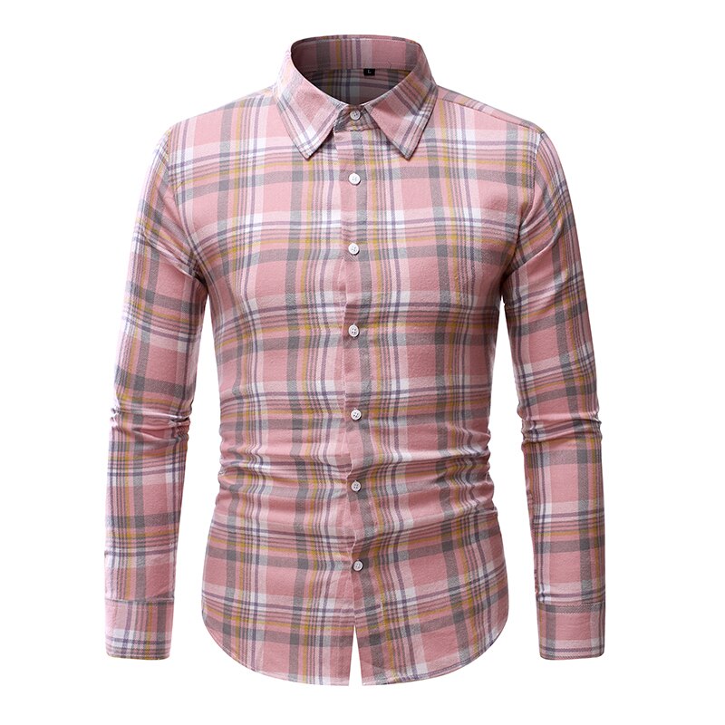 Mannen Shirt Lange Mouw Plaid Shirts Lange Mouw Tiener Shirts Student Literaire Gestreepte Paar Shirt S-5XL