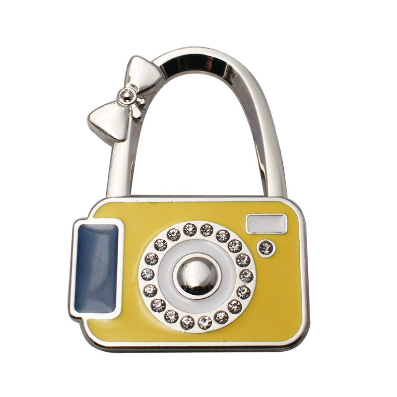 Tasche Haken Kamera Modellierung Haken Metall Spurlose Gummi Anti Unterhose Tasche Haken Büro Schreibtisch Tasche Haken Magnetische Haken: Gelb