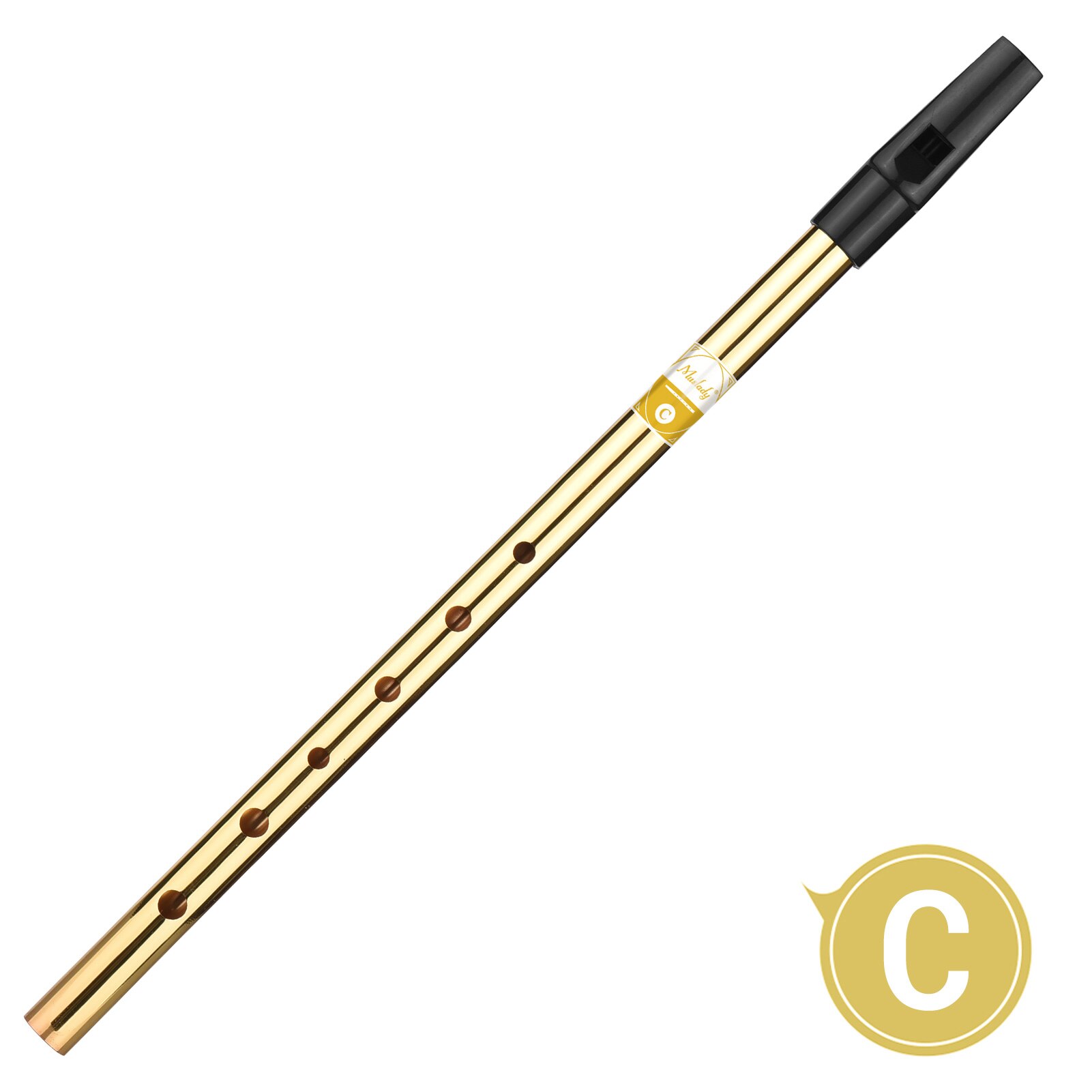 Muslady Irish Whistle Flute Key of D 6 Holes Flute Wind Musical Instruments for Beginners Intermediates Experts
