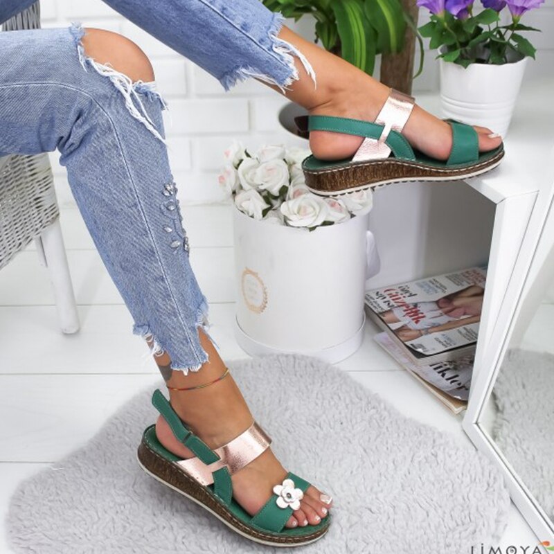 Vrouwen Sandalen Zomer Dames Schoenen Meisjes Bloemen Sandalen Vrouwelijke Zachte Strand Wig Schoenen sandalias mujer buty damskie