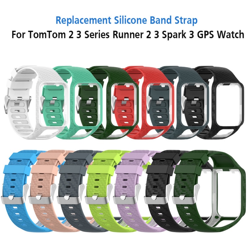 Replacement Silicone Band Strap For Tomtom Runner 2 / 3 Spark/3 Sport GPS Watch Band Strap For Tomtom Runner Strap Wristband