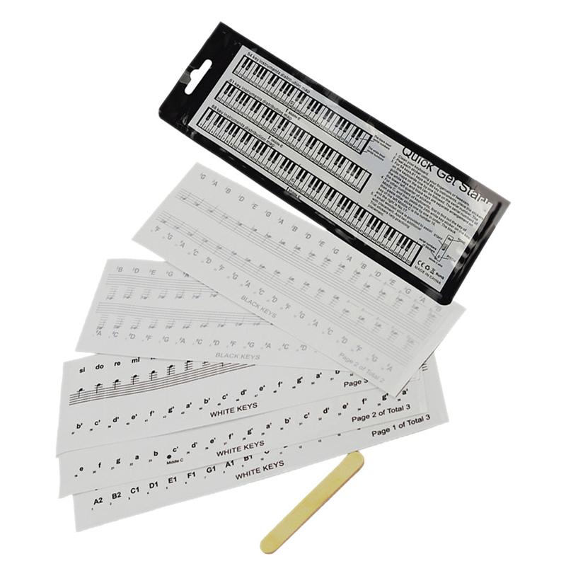 6pcs Piano Keyboard Stickers Key Electronic Keyboard Key Sticker Decal