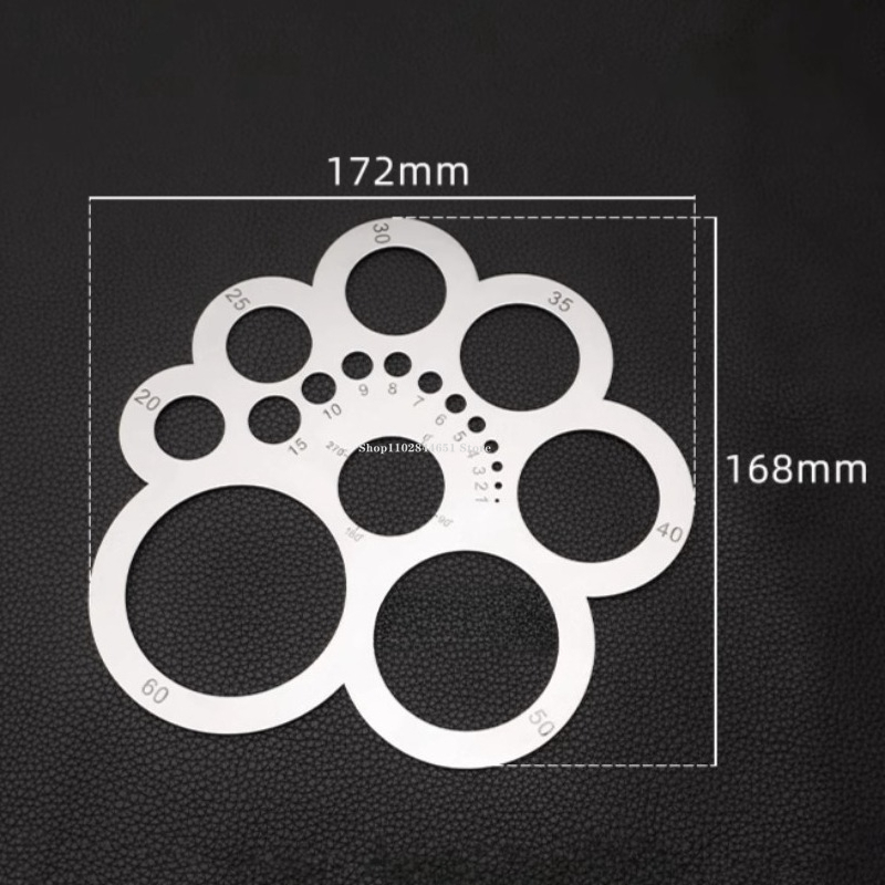 Stainless Steel Round Corner Gauge Arc-shaped Template Handmade Leather DIY Leather Pattern Drawing Pattern Making Drawing Tool