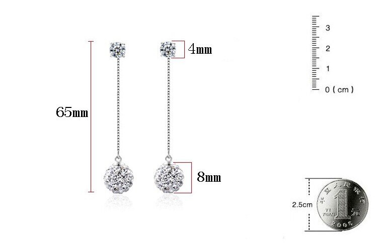 Nova chegada moda shambhala cristal 30% prata chapeado senhoras longo borla gota brincos jóias presente de aniversário feminino