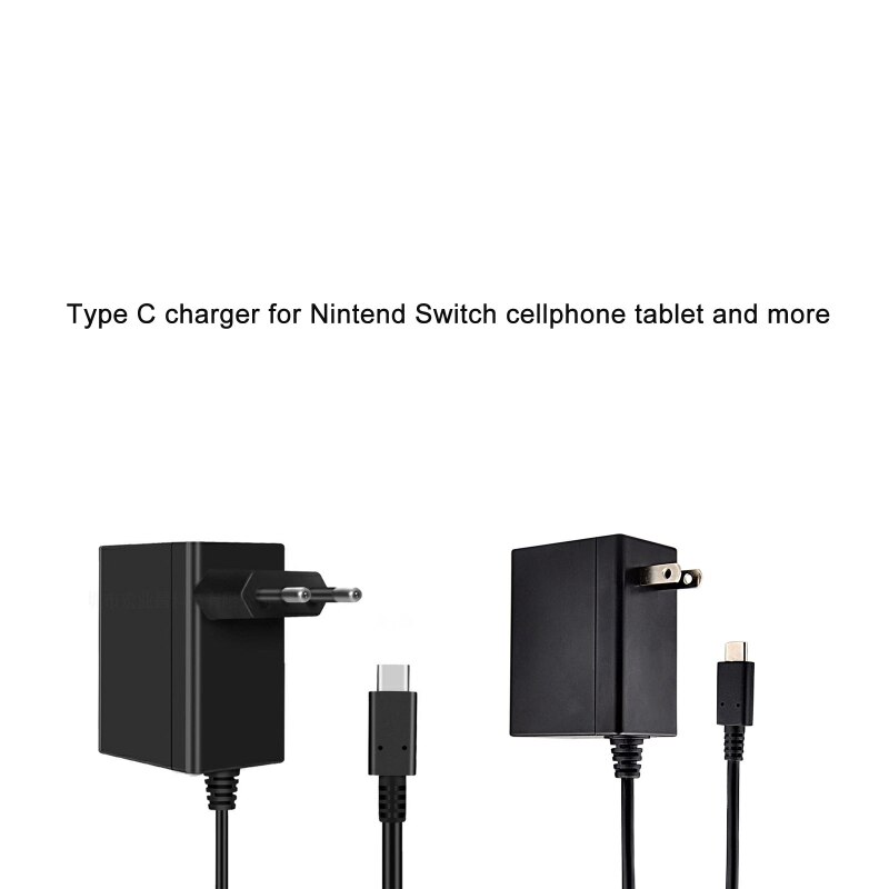 EU/US Plug AC Power Adapter 5V 1.5A 15V 2.6A Type C Fast Charger for Nintendo- Switch Cellphone Tablet Mobile Phone