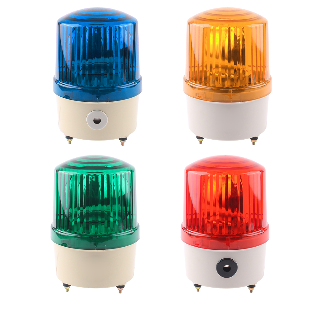 LTE-1121J Roterende Baken Verkeer Sirene Waarschuwingslampje Industriële Alarm Bouw Lamp Lamp Geluid Zoemer/Geen Ac 220V Dc12v 24V