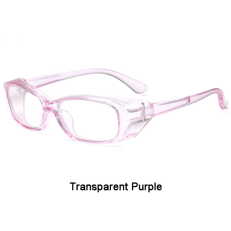 AIELBRO Cycling Glasses Anti Fog Goggles Protective Glasses Side Shields Anti Blue Light Protection Eyewear Sunglasses for Men: Transparent Purple