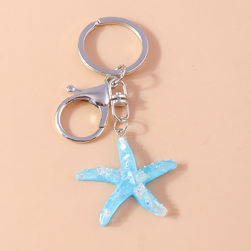 Summer Beach Shell Starfish Key Chain Fishes Key R... – Grandado