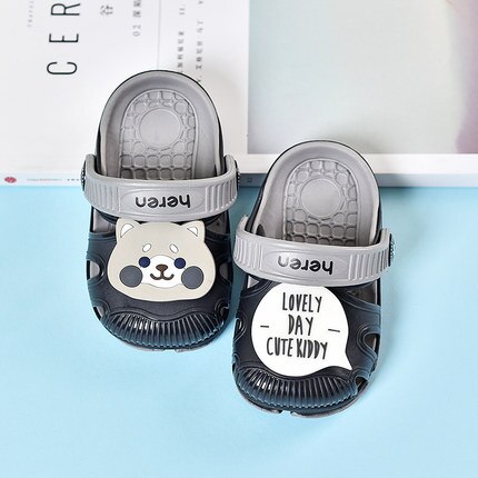 EVA Tuin Schoenen Zomer Klompen Voor Baby Kinderen Qiuck Drogen Strand Slipper Platte Licht Ademend Outdoor Sandalen Zuecos Mujer: Grijs / 2