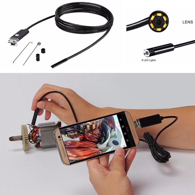 USB Car Endoscope Camera Diognostic Tool Soft Cable Inspection IP Camera Android System 5.5mm Endoscope Car Camera
